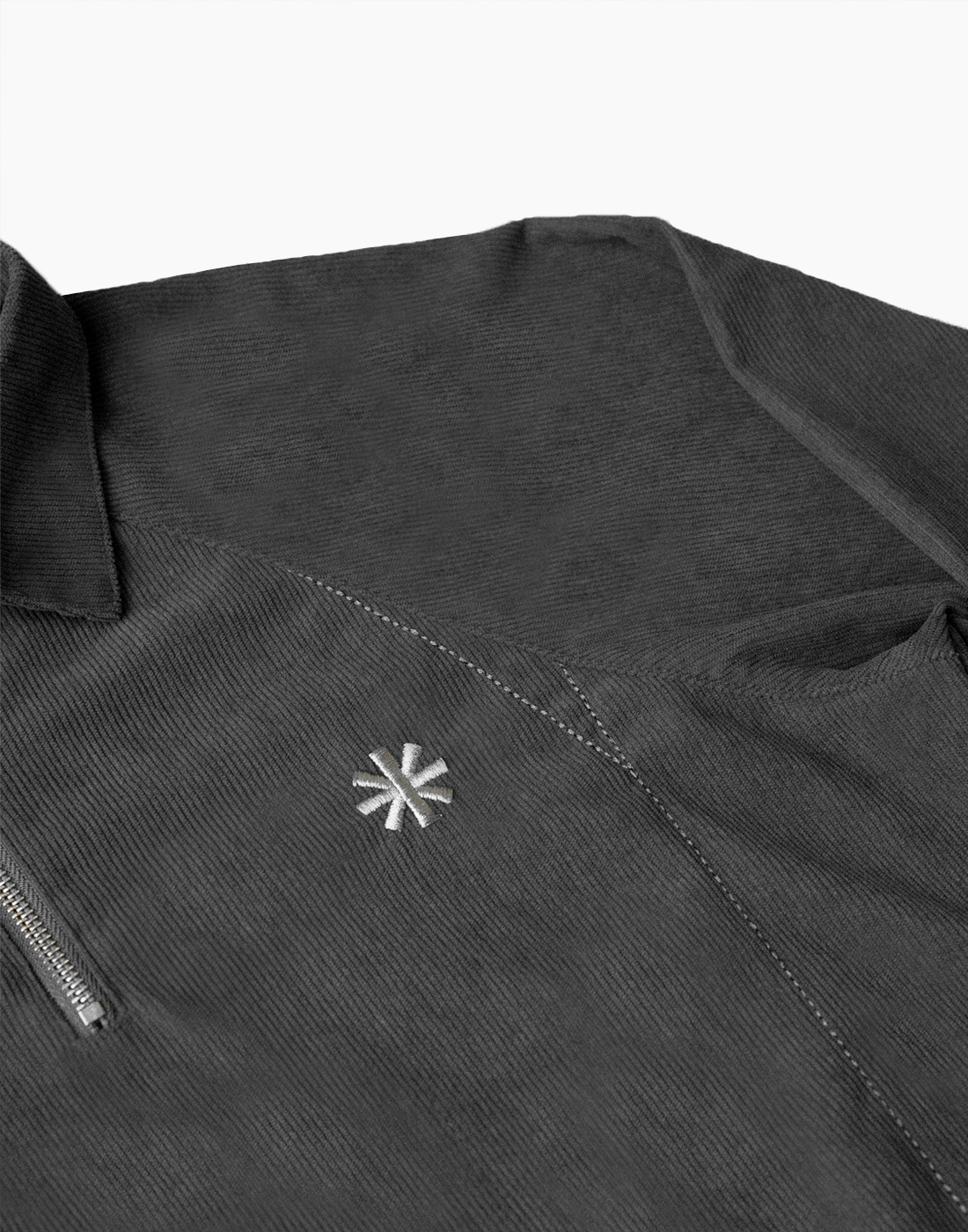 “Silhouette” Logo Corduroy Light Jacket (Grey / Light Grey)