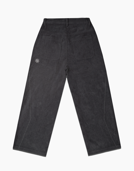 “Silhouette” Corduroy Trousers (Grey / Light Grey)