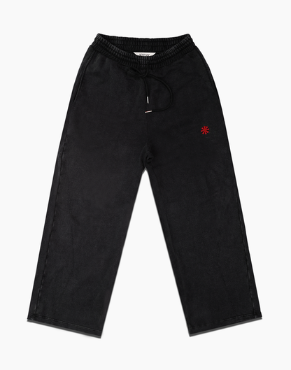 “Silhouette” Varsity Sweatpants (Black / Red)