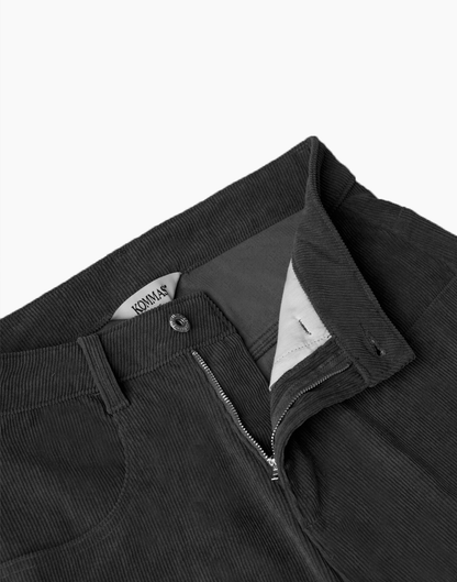 “Silhouette” Corduroy Trousers (Grey / Light Grey)