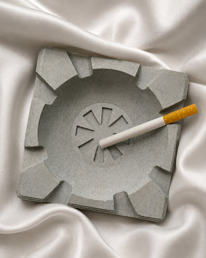 "CUT SUGAR, NOT SYURGA" Concrete Ashtray (Gray)
