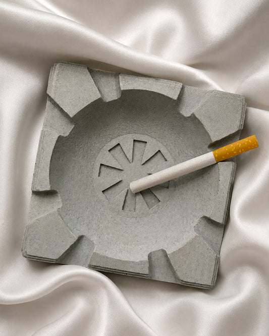 "CUT SUGAR, NOT SYURGA" Concrete Ashtray (Gray)