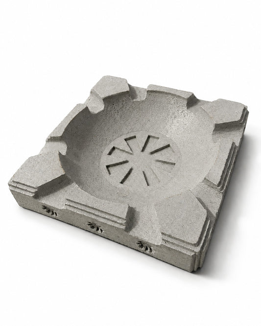 "CUT SUGAR, NOT SYURGA" Concrete Ashtray (Gray)